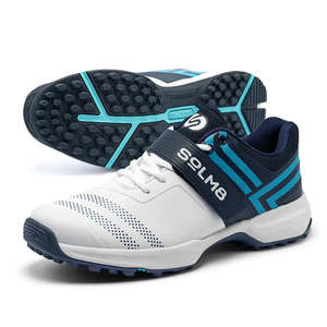 Chaussures de cricket SOLM8 pour garçons et filles S8 bleues à lacets respirantes pour le sport et l'entraînement avec doublure en mesh - Product Image 3