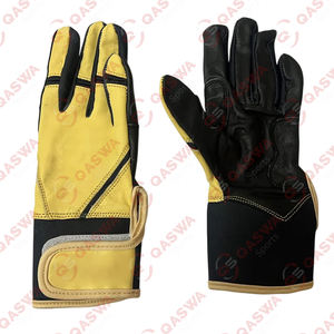 Guantes de bateo de béisbol de puño corto de cuero de vaca ajustable gran oferta guantes deportivos de bateo de softbol hechos a medida - Product Image 1