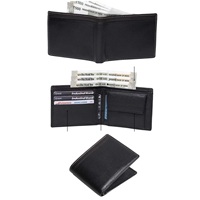 Cartera plegable hecha a mano de cuero genuino para hombre, calidad superior con grabado láser de bloqueo RFID Vintage, el mejor precio, suministro a granel