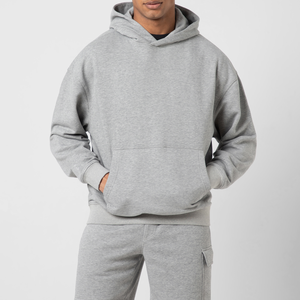 เสื้อมีฮู้ดสำหรับผู้ชายผ้าฝ้าย100% โอเวอร์ไซส์พิมพ์โลโก้ได้ตามต้องการ - Product Image 1