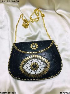 Bolso de Mano de Diseño Artesanal para Mujer, Mosaico Metálico Multicolor, Estilo Elegante para la Noche - Product Image 3