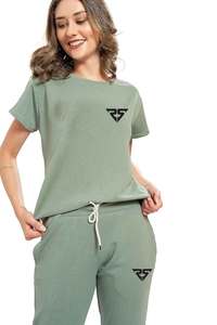 OEM personalizado diseño de logotipo Streetwear pantalones de chándal 2 piezas suéter pantalones conjuntos Jogger trajes conjuntos mujer chándal - Product Image 2