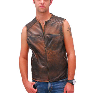 Chaleco de Motociclista de Cuero Premium, Resistente al Viento, con Costuras Resistentes, Ajuste Cómodo, Ligero y Ecológico para Conducir - Product Image 3