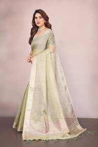 Atractiva Colección de Saris Tradicionales con Bordado Jacquard para Mujeres Indias, para Bodas y Fiestas, con Trabajo de Lentejuelas Bordadas - Product Image 3