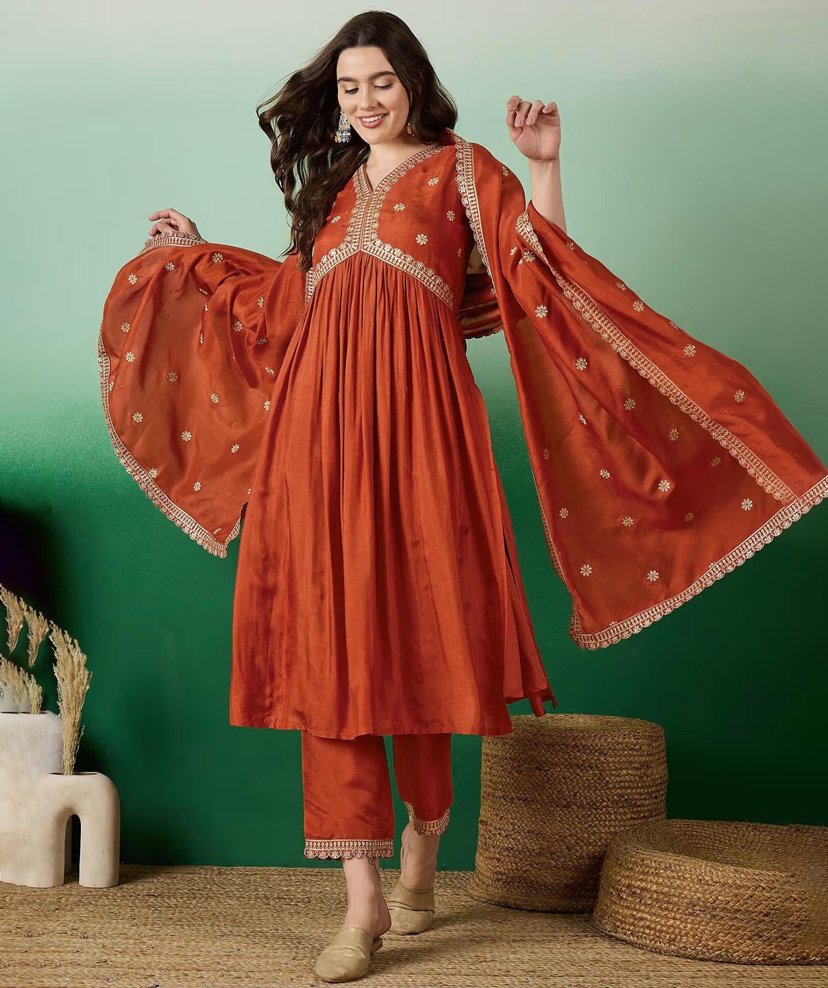 white christmas dresses Teal Blue Pathani Set – Label DC main image 0