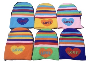 Gorros personalizables de mono, gorros para niños, patrón de lazos acrílicos, gorro de invierno de punto cálido, Unisex, varios colores, tamaños, India - Product Image 2