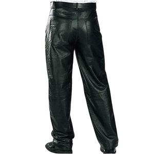 Pantalones de Cuero Genuino para Hombre, de Alta Calidad, Corte Casual, Cintura Media, Cómodos, Duraderos, Transpirables y Resistentes al Viento - Product Image 2