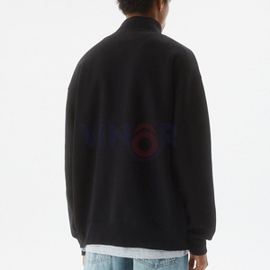 High Quality <b>Men's</b> <b>Half</b> <b>Zip</b> <b>Sweatshirt</b> Stand Collar Pullover 100% Cotton durable Sustainable <b>Sweatshirt</b> Wholesale Customized - Product Image 6