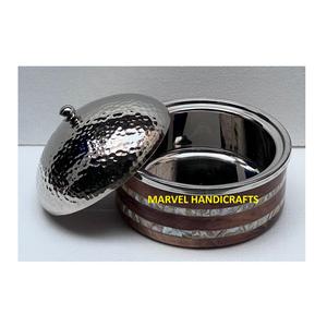 Restaurants Serving casseroles mother of pearl inlay wood <b>stainless</b> <b>steel</b> Food Warmer hotpot mop Serving casserole cookware <b>sets</b> - Product Image 2