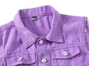 Chaleco vaquero chaqueta para hombre moda elástico camionero sin mangas Jean prendas de vestir exteriores gris negro medio personalizado Jean chaleco rasgado Chaleco de mezclilla - Product Image 6