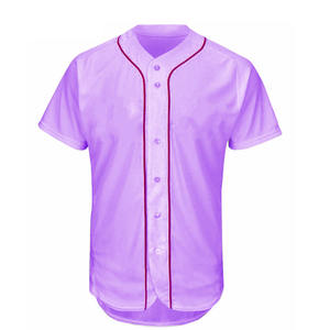 Maillot de baseball et de softball personnalisé en polyester respirant imprimé par sublimation, 2 boutons, vente en gros, anti-UV, évacuation de l'humidité - Product Image 6