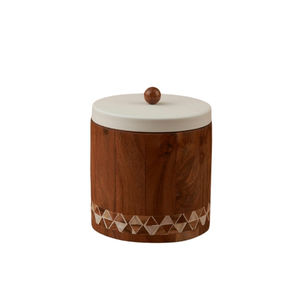 Bol de vadrouille élégant en bois d'acacia avec incrustation de nacre Plateau de service unique pour dessert Ramadan et idée cadeau de l'Aïd - Product Image 2