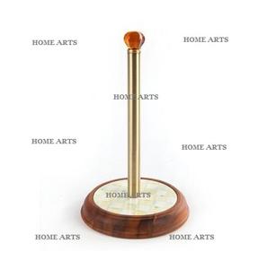 Soporte para pañuelos de madera y metal de diseño único Soporte para pañuelos de cocina de tamaño personalizado de forma redonda al precio más bajo - Product Image 3