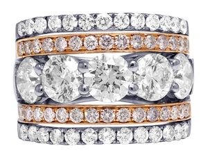 Custom Iced Out S925 Sterling <b>Silver</b> With Moissanite Round Diamond Band <b>Ring</b> For <b>Men</b> Hip Hop Jewelry - Product Image 2