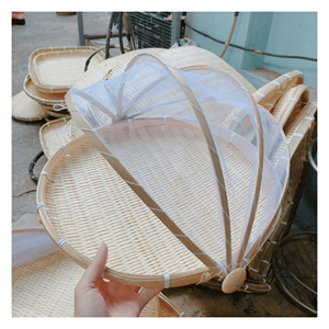 Plateau de séparation en bambou avec filet, plateau en bambou tissé à la main avec couvercle en filet pour le séchage et le stockage des fruits et légumes, fabriqué au Vietnam - Product Image 6