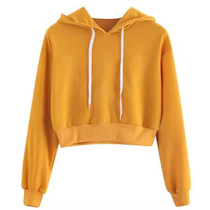 Best Selling High Quality Women's Casual <b>Crop</b> <b>Top</b> Hoodies Winter Season Polyester/Cotton Material Reasonable Price - Product Image 1
