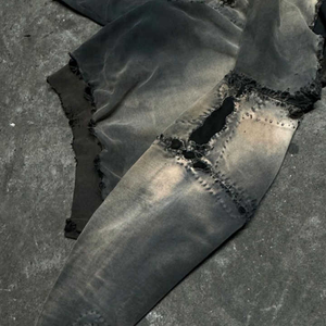 Streetwear déchiré surdimensionné de poids lourd unique pour hommes sweat à capuche personnalisé délavé à l'acide vintage délavé au soleil - Product Image 5