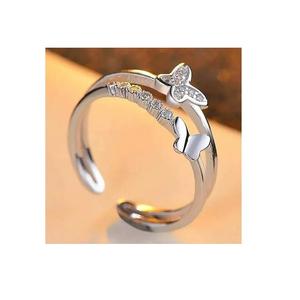 Bague de fiançailles en argent sterling pour femme de qualité supérieure avec réglage solitaire délicat en cristal clair disponible au prix d'exportation - Product Image 1