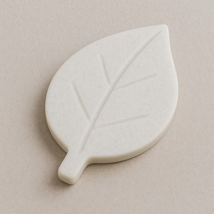 Nouveau Design Shell Forme Blanc Marbre Pierre Dessous De Verre En Relief Naturel Boisson Pad Côtier Décoratif Dessous De Plat Support De Base pour La Maison - Product Image 4