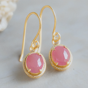 Moda exquisita y encantadora joyería 18K chapado en oro plata esterlina 925 gancho encanto pendientes - Product Image 5