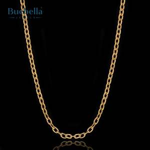 Venta caliente 925 Plata 14K chapado en oro 5mm collar de cadena Rolo de alta calidad para hombres - Product Image 2