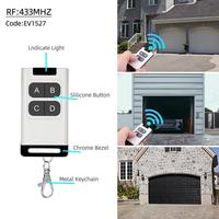 Télécommande sans fil YET2177 433 MHz à code d'apprentissage EV1527, 4 boutons, duplicateur de télécommande RF pour porte de garage