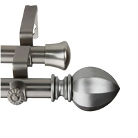Décoration Moderne pour la Maison, Salon, Tringle à Rideaux en Métal Aluminium de Couleur Argentée, Taille Personnalisée, Design Simple et Classique