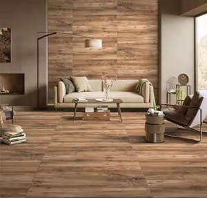 เนื้อไม้สักสีน้ำตาลขนาดใหญ่600x1200เนื้อไม้ชนบทกันลื่นกระเบื้องพอร์ซเลนสำหรับห้องน้ำ - Product Image 6