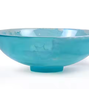 Bol à salade en résine écologique de haute qualité, artisanal et poli, pour les fêtes, par Crescent Crafts - Product Image 1