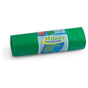 Set sacchi spazzatura 10 pz (170Lt) con legaccio MILADY Verde V 982194 - Product Image 1