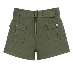 Short cargo décontracté à la mode en coton pour femmes short cargo taille élastique Short cargo d'été short extensible en coton - Product Image 6
