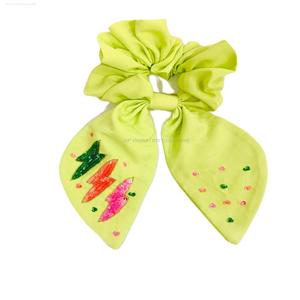 Elegante personalizado con cuentas Scrunchies accesorio para el cabello indio bordado a mano scrunchies semilla con cuentas scrunchies - Product Image 5