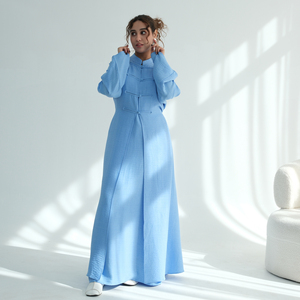 Conjunto <span class=keywords><strong>de</strong></span> 2 Piezas <span class=keywords><strong>de</strong></span> Abaya Islámica para <span class=keywords><strong>Mujer</strong></span> 2026 - Abaya Abierta por Delante con Vestido Interior, Imprescindible para <span class=keywords><strong>Trajes</strong></span> Musulmanes <span class=keywords><strong>de</strong></span> Ramadán y Eid - Product Image 6
