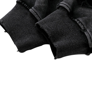 Sweat à capuche zippé en molleton pour homme, 100% coton épais, délavé à l'acide, coupe ample, effet vieilli, écologique, pour l'hiver - Product Image 4