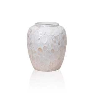 Florero de mesa TLC0049 30x35 cm Pieza decorativa elegante de nácar - Product Image 1