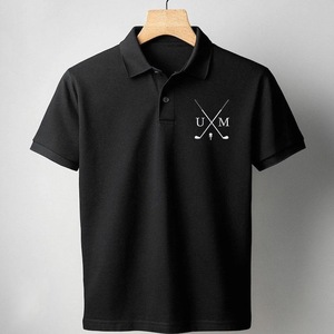 เสื้อโปโลผู้ชายผ้าคอตตอนผสมโพลีเอสเตอร์คุณภาพสูง รับสกรีน ปักโลโก้ OEM แบบเรียบ - Product Image 1