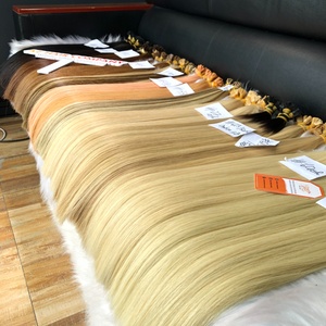 ต่อผมแท้คุณภาพสูงแบบเคราติน ปลายแบน ขายส่ง ผมสองชั้น 100% ผมเวียดนามดิบ ไม่ผ่านการแปรรูป - Product Image 2