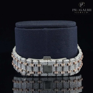 Montre en moissanite pour hommes avec buste automatique Montre Hip Hop personnalisée grand cadran Bijoux de luxe - Product Image 6