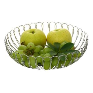 Cesta de frutas metálica, organizador de cocina contemporáneo para exhibir productos frescos y de fácil acceso - Product Image 1