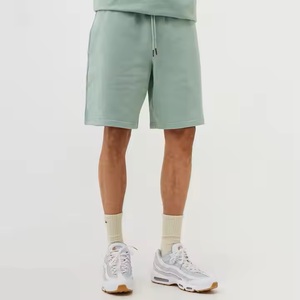 Short de survêtement personnalisé pour hommes en molleton de coton taille élastique motif solide style décontracté à prix bon marché vente en gros - Product Image 2