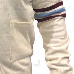 Customised talladega college TC Shawl <b>collar</b> Knitted Cream cardigan With Embroidery And Chenille logos 1867 unisex fit - Product Image 6