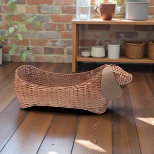 Cesta Hecha a Mano Ecológica para Perros Dachshund, de Ratán Natural Tejido, Moderna, Multifuncional, Rectangular, de Hanoi - Product Image 5