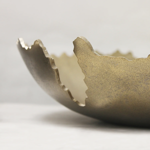 Centro de mesa personalizado para fiestas de boda, metal fundido de aluminio, duradero, ecológico, forma ovalada, estilo moderno, para servir ensaladas y aperitivos - Product Image 2