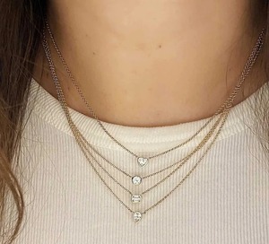 สร้อยคอเพชรที่ปลูกในห้องปฏิบัติการจี้ทองสีขาวสวยจี้ที่ปลูกในห้องปฏิบัติการของขวัญเครื่องประดับที่กำหนดเองสำหรับเธอ - Product Image 4