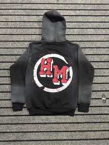 เสื้อฮู้ดลาย100% ผู้ชาย, ผ้าฝ้ายสีทึบระบายอากาศได้ดีสวมใส่ได้พอดีตัว - Product Image 4