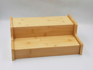 Plateau de service en bambou Huhipro modèle 08, design circulaire, facile à nettoyer, antidérapant, léger, durable, portable pour une présentation élégante - Product Image 2