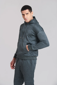 Ensemble sweat à capuche respirant de haute qualité pour homme, nouveau modèle de sport patchwork coupe-vent deux pièces pour le fitness, par Ako - Product Image 4