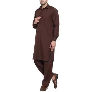 Conjunto de Ropa Masculina, Kameez y Shalwar de Manga Larga, Transpirable, con Botones, Traje de Hombre para Eventos Casuales y Fiestas - Product Image 2