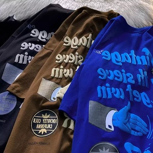 T-shirt très demandé, haute qualité, impression 3D incroyable, logo personnalisé en relief, vente en gros, qualité supérieure, 2023 - Product Image 4