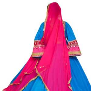 Nouveauté Robes de fête de mariage afghane et pakistanaise pour femmes, lourdement brodées, bohèmes, vintage, dentelle, volants, col en V - Product Image 4